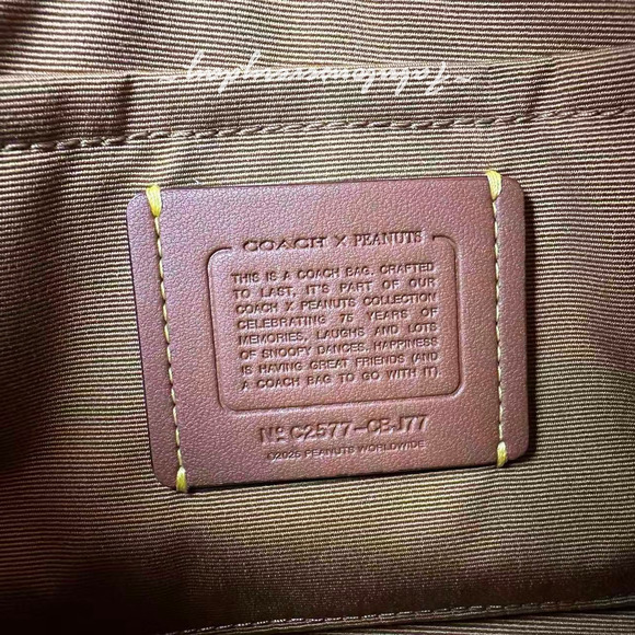 Coach X Peanuts Teri Shoulder Bag With Peppermint Patty In Kelly Green CBJ77 NWT - Picture 10 of 10